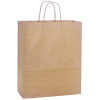 OVERSTOCK-Natural Kraft Shopping Bags (Senior) 