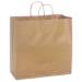 Natural kraft paper shopping bag with kraft twisted paper handles