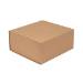 Large Natural Kraft Vesta premium gift box 11.81" x 10.75" x 5.12", rigid book-style foldover lid, smooth matte finish