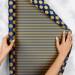 Navy Gold Dot and Stripe Gift Wrap Paper - B2615D