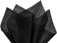 Non-woven black tissue paper — premium fabric-textured sheets for upscale retail gift packaging