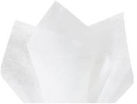 Non-woven white tissue paper — elegant fabric-textured sheets for luxury gift packaging and displays