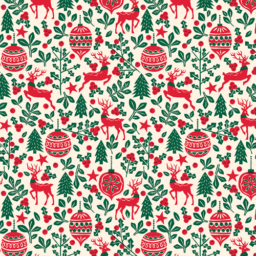 Nordic Scene Gift Wrap Paper — festive Nordic Scene holiday wrapping paper design