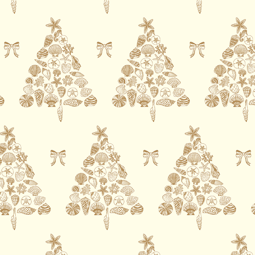 Ocean Ornaments Gift Wrap Paper — festive Ocean Ornaments holiday wrapping paper design