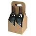 Open Style Wine Bottle Carrier Kraft (4 Bottle) - IT-WT4NAT