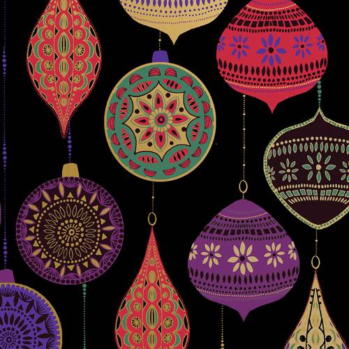 Opulent Ornaments Gift Wrap Paper — holiday opulent ornaments printed gift wrapping paper