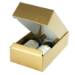 Spun Oro Wine Bottle Box (2 Bottle) — gift box with full-length insert dividers, matte gold spun-metallic finish, alternate view