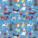 Party Dogs Gift Wrap Paper — fun party dogs birthday gift wrapping paper