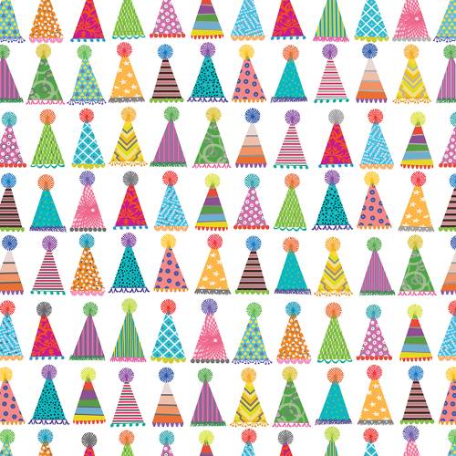 Party Hats Gift Wrap Paper — fun party hats birthday gift wrapping paper