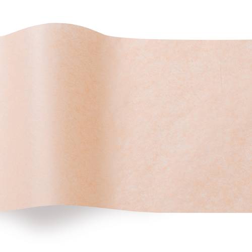 Peach Tissue Paper — Soft warm light peach tissue paper sheet, smooth finish