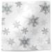 Pearl/Silver Snowflake Printed Tissue Paper — Delicate pearl and silver snowflake designs scattered on white tissue