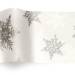 Pearl/Silver Snowflake Printed Tissue Paper — Delicate pearl and silver snowflake designs scattered on white tissue