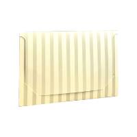 Pearl Stripe gift card folder 5" x 3 3/8" x 1/8" — slim tuck-close sleeve, ivory pearlescent stripe, holds a standard gift card