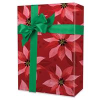Pearlized Poinsettias Gift Wrap Wholesale Gift Wrap Paper, Christmas Gift Wrap Paper