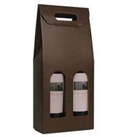 Pelle Marrone Bottle Carrier (2 Bottle) Pelle Marrone Bottle Carrier, Wine Packaging