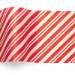 Peppermint Stripes Printed Tissue Paper — Diagonal red and white candy cane peppermint stripe pattern