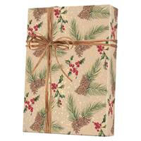 Pine/Kraft Gift Wrap Wholesale Gift Wrap Paper, Christmas Gift Wrap Paper