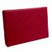 Pink Ribbed gift card box shown closed — rich raspberry pink with a fine ribbed linen texture, slim pop-up style