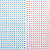 Pink and Blue Gingham Gift Wrap Paper — sweet pink and blue gingham baby shower wrapping paper
