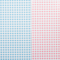 Pink and Blue Gingham Gift Wrap Paper