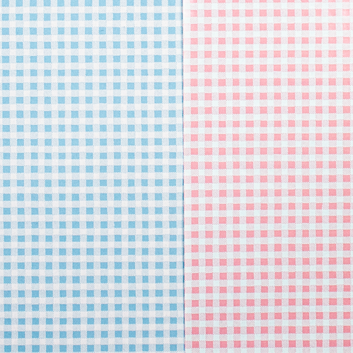 Pink and Blue Gingham Gift Wrap Paper