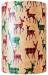 Plaid Deer Gift Wrap Paper - kraft background with plaid-patterned deer in red and green