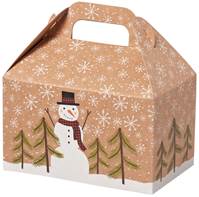 Plaid Snowman Medium Gable Box Gable Boxes