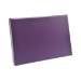 Plum Leather pop-up gift card box 4 5/8" x 3 3/8" x 5/8" — pops open to display a gift card, plum leather-look finish
