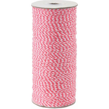 Bakers Twine - Premium Bakers Twine - Pink/White #A13570-00250-0002