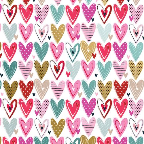 Pretty Hearts Gift Wrap Paper — Pretty Hearts Valentine and wedding wrapping paper