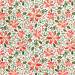 Pretty Poinsettias Gift Wrap Paper - red and green poinsettias and holly leaves on a white background