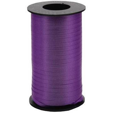 Purple curling ribbon on a cylindrical spool — flat polypropylene, 3/8" width, 250 yards