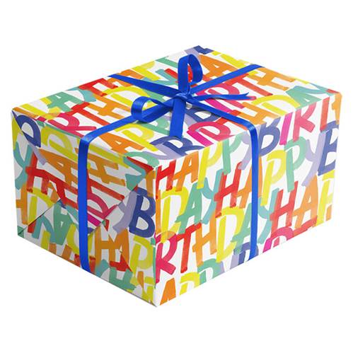 Rainbow Birthday Gift Wrap Paper