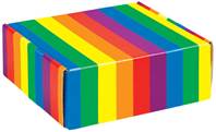 Rainbow Stripes Mailing Box Decorative Mailing Box