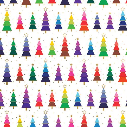 Rainbow Trees Gift Wrap Paper