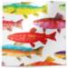 Rainbow trout printed tissue paper with colorful watercolor fish pattern
