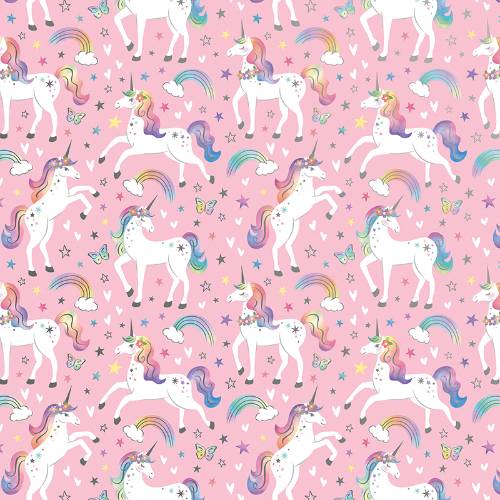 Rainbow Unicorn Gift Wrap Paper — colorful rainbow unicorn birthday party wrapping paper