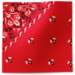 Red bandana printed tissue paper with classic paisley pattern