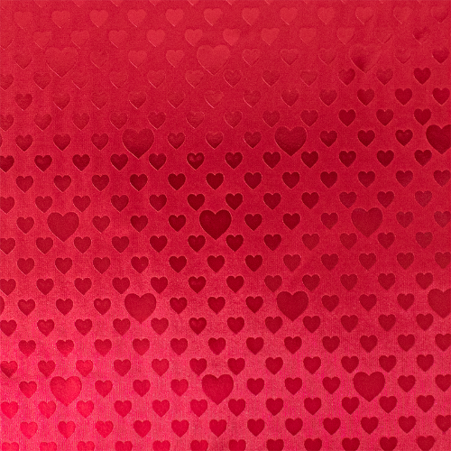 Red Foil Hearts Gift Wrap Paper — shimmering red foil hearts metallic wrapping paper