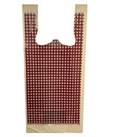 Red Gingham T-Shirt Bags (Small) 