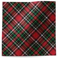 Red Gold Plaid Tissue Paper