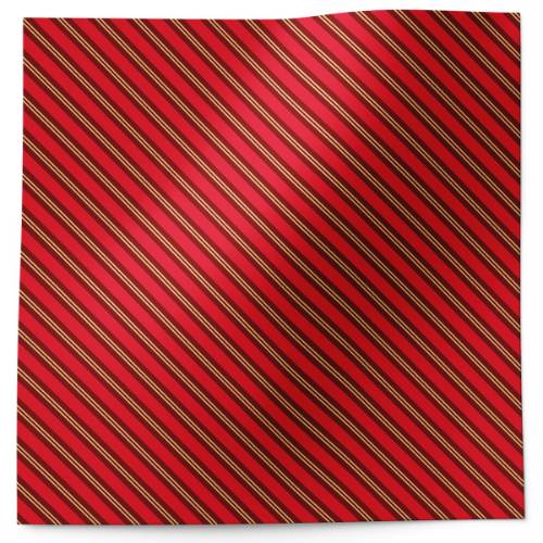 Red & Gold Stripes Printed Tissue Paper - diagonal red and metallic gold pinstripe pattern on a tissue sheet
