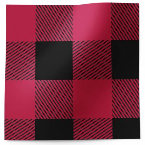 Red Lumberjack Plaid Printed Tissue Paper — Classic red and black lumberjack buffalo plaid check pattern