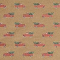Red Pickup Truck Gift Wrap Paper