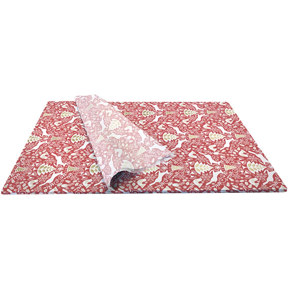 Patterned Tissue Paper Red Red Scandinavian Tissue Paper 20x30 | 240 Sheets Wholesale