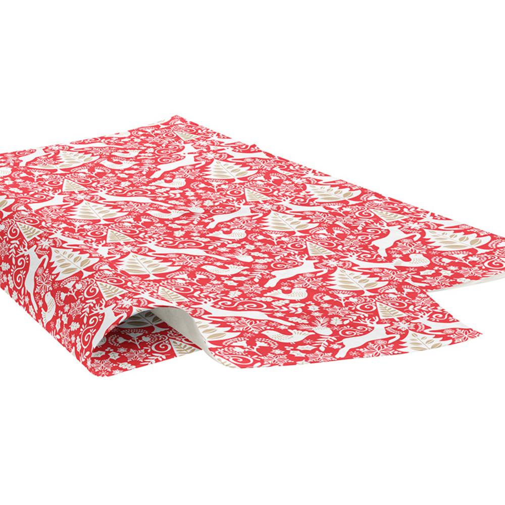 Patterned Tissue Paper Red Red Scandinavian Tissue Paper 20x30 | 240 Sheets Wholesale