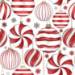 Red &amp; White Ornaments Gift Wrap Paper — holiday red &amp; white ornaments printed gift wrapping paper