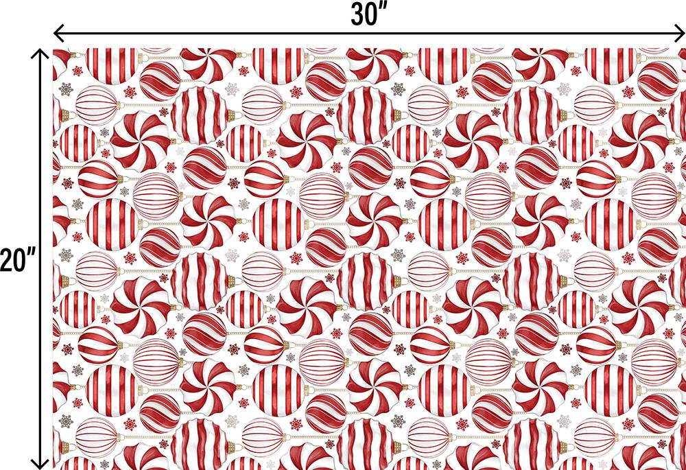 Patterned Tissue Paper Red Red & White Ornaments Tissue Paper 20x30 | 240 Sheets Wholesale