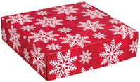 Red & White Snowflakes Mailing Box Decorative Mailing Box