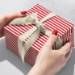Red & White Stripe Gift Wrap Paper - B229